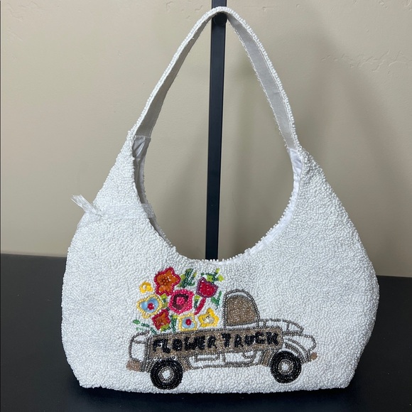 Handcrafted In India Handbags - From India To You | Farmers Market Beaded Flower Truck Butterfly Bag 💐🦋🛻